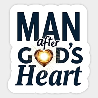 Man After God's Heart Christian Design Sticker